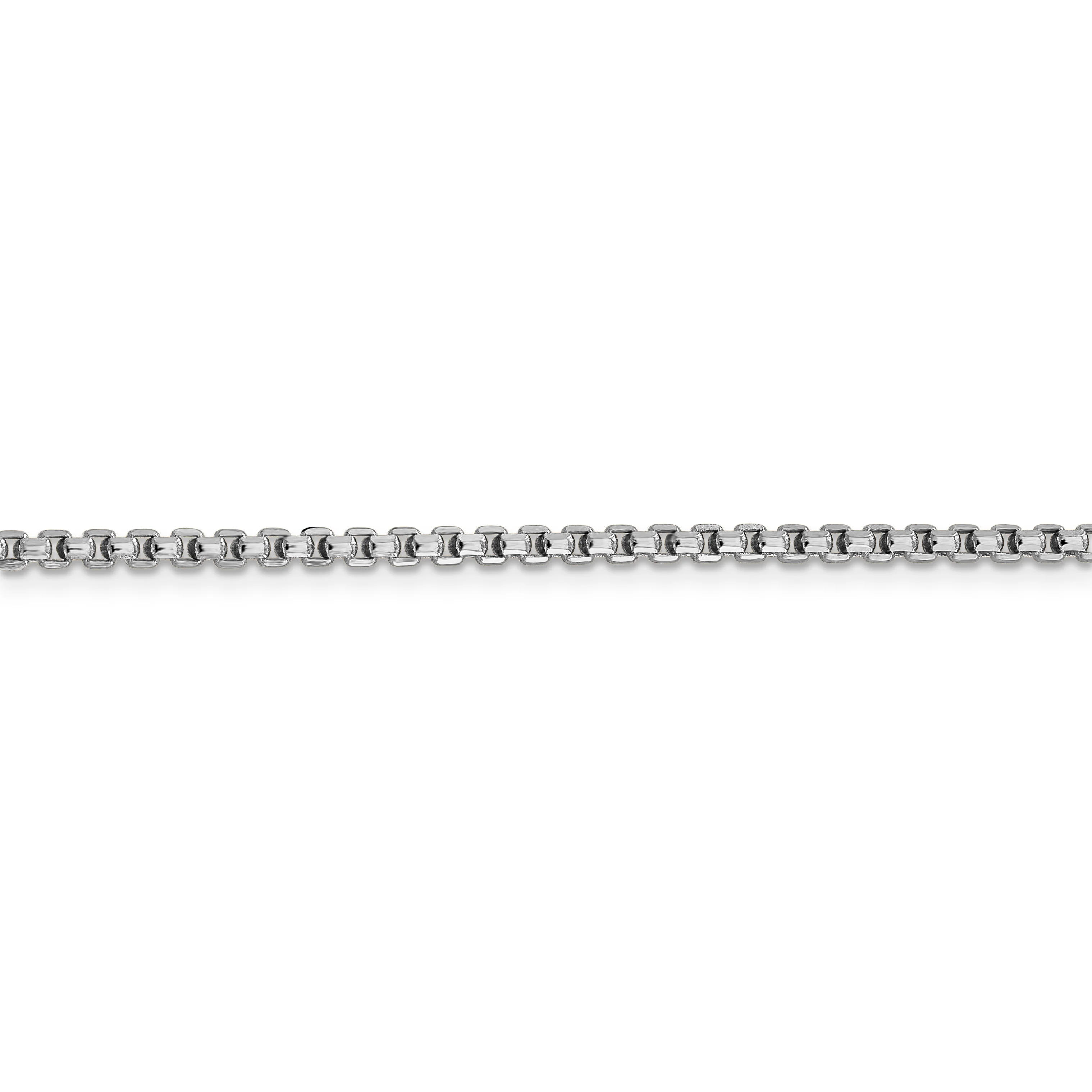 Cadena de caja redonda semisólida de 14 k WG de 2,45 mm - Image 2