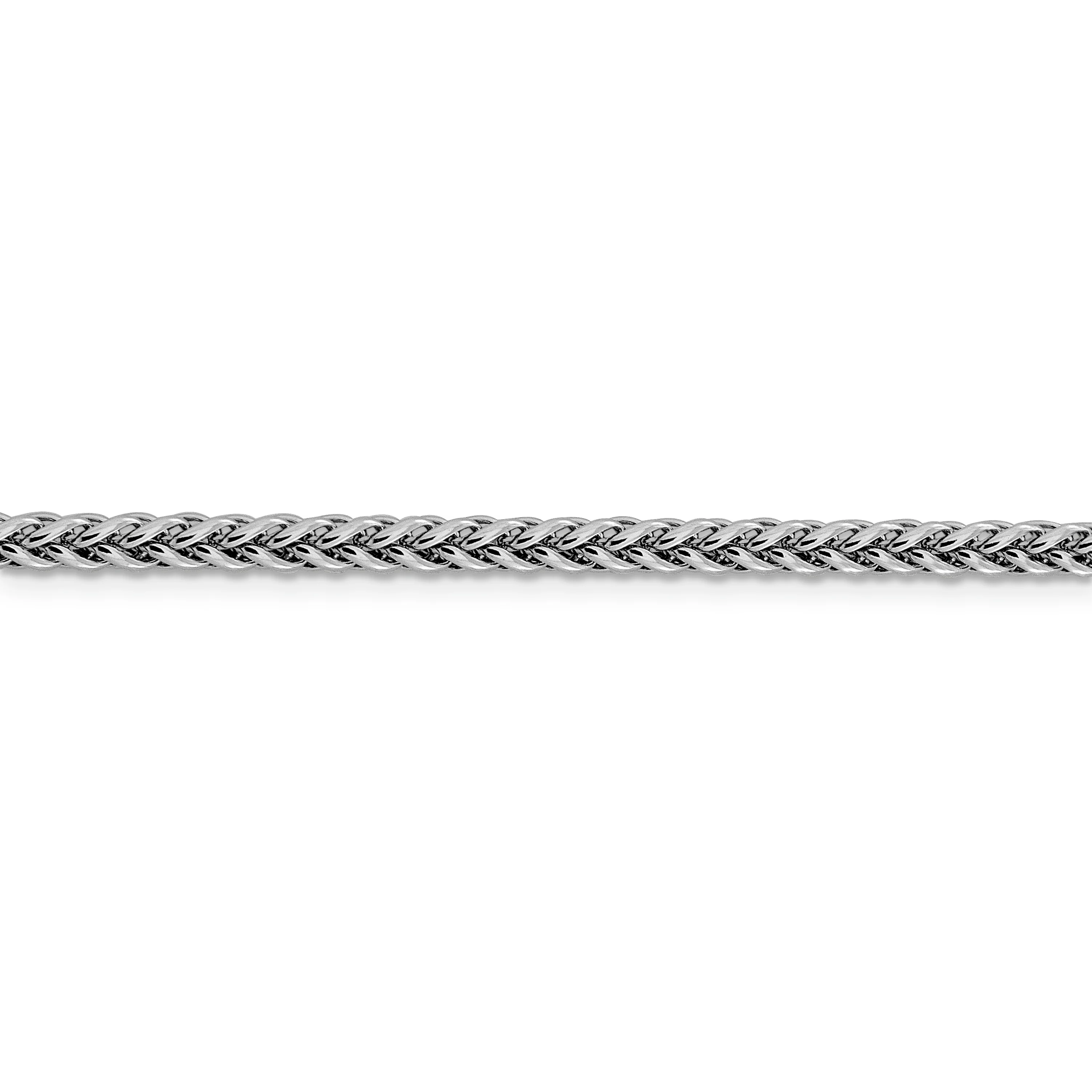 Cadena de trigo semisólida de 3 hilos de 14 k WG de 3,5 mm - Image 2