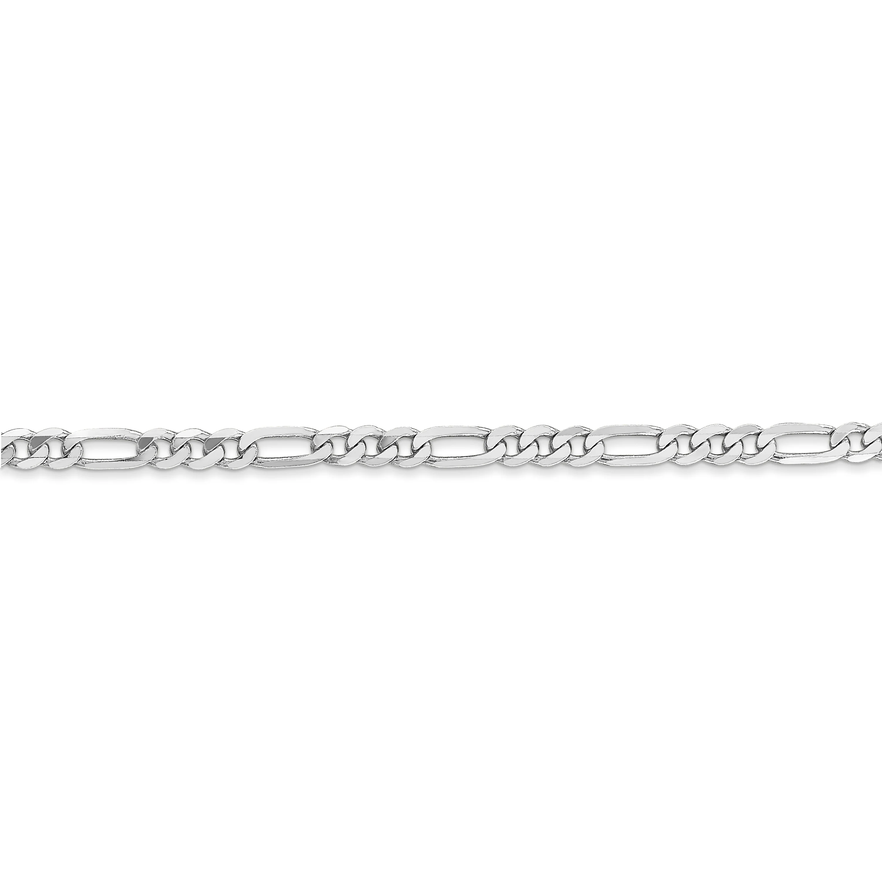 Cadena Figaro plana de 14 k WG de 3 mm - Image 2