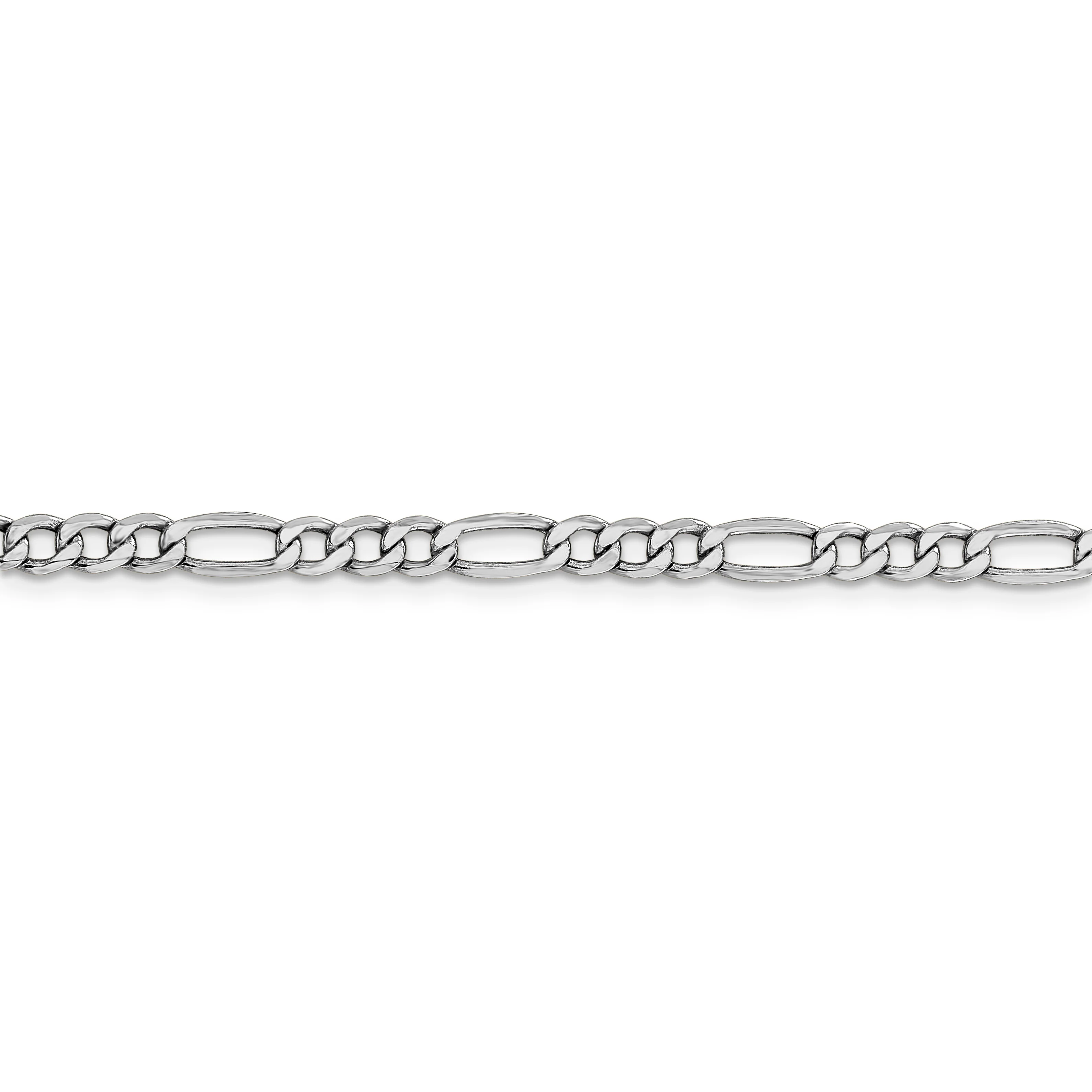 Cadena Figaro semisólida de 14k WG y 4,4 mm - Image 2