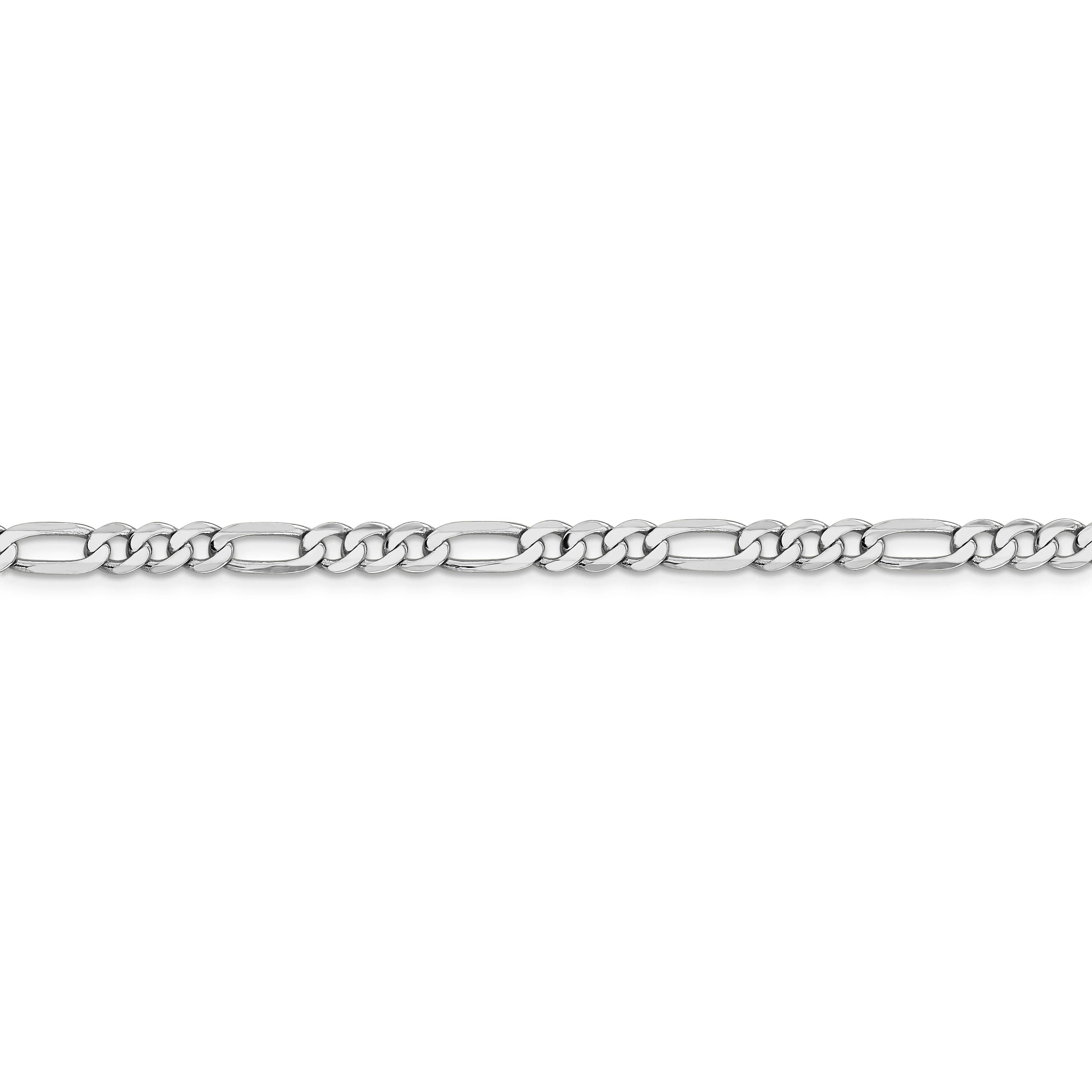 Cadena Figaro plana de 14k WG de 4,5 mm - Image 2