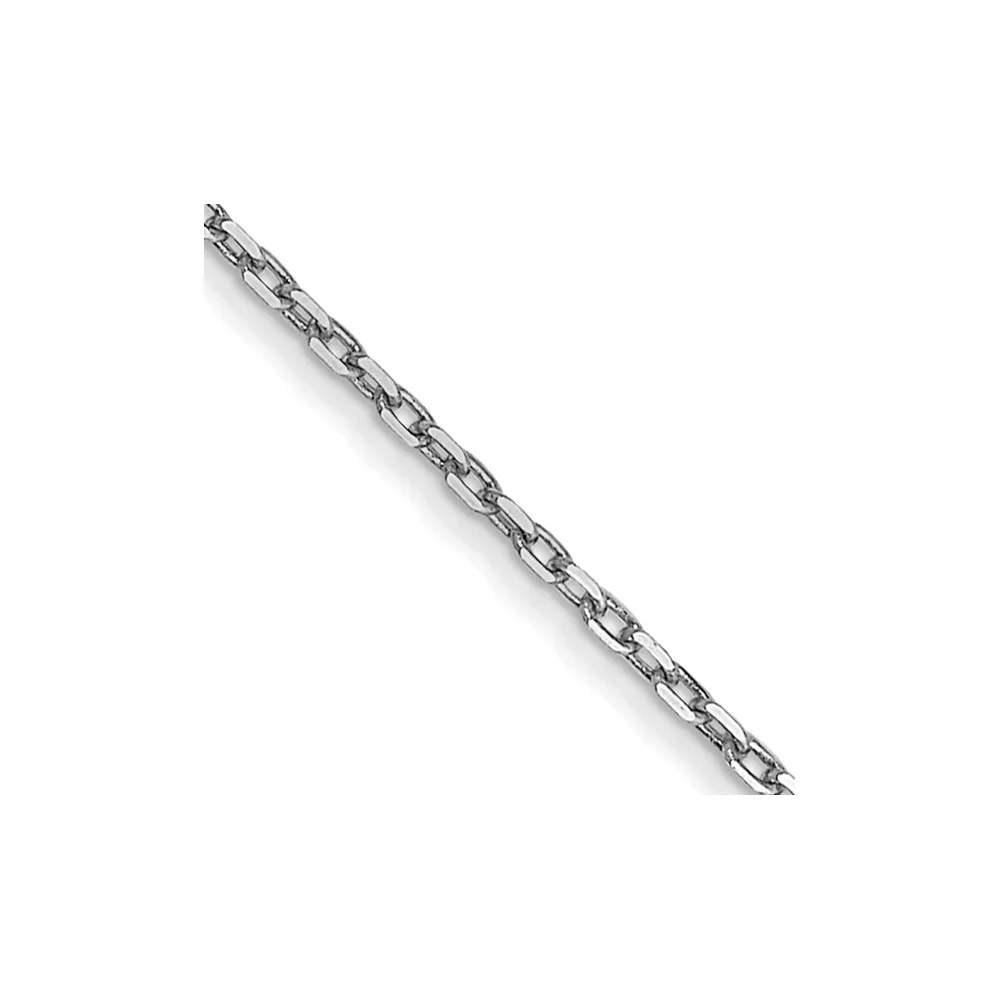 Cadena con Cierre de Anillo de Resorte Corte Diamante de 0.8 mm en Oro de 14k