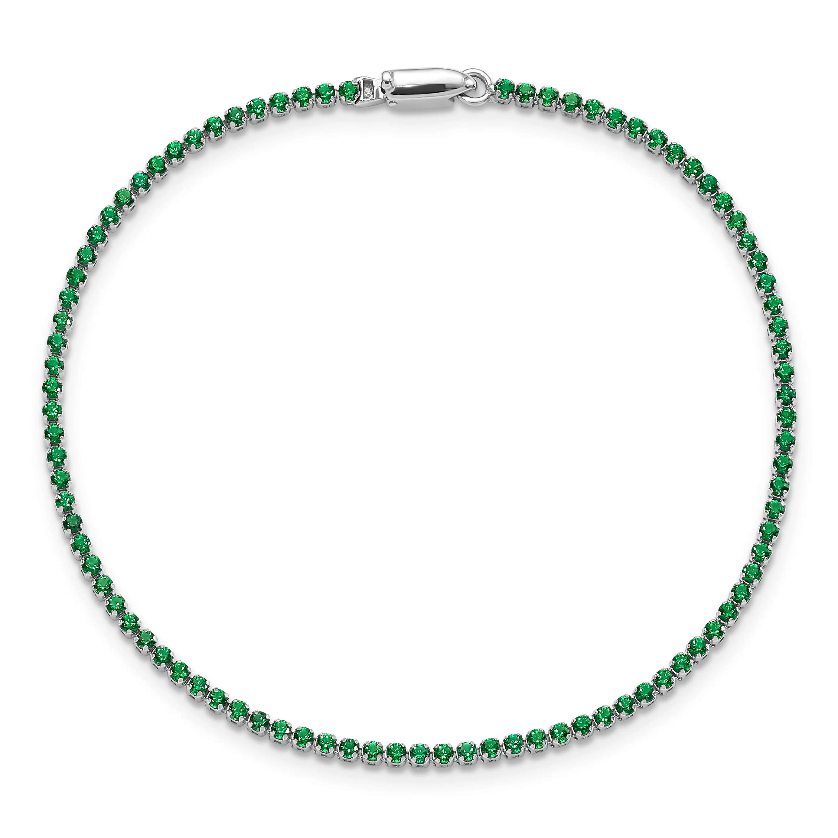 Pulsera de tenis con esmeralda creada de 14 kw y 1,5 mm - Image 3