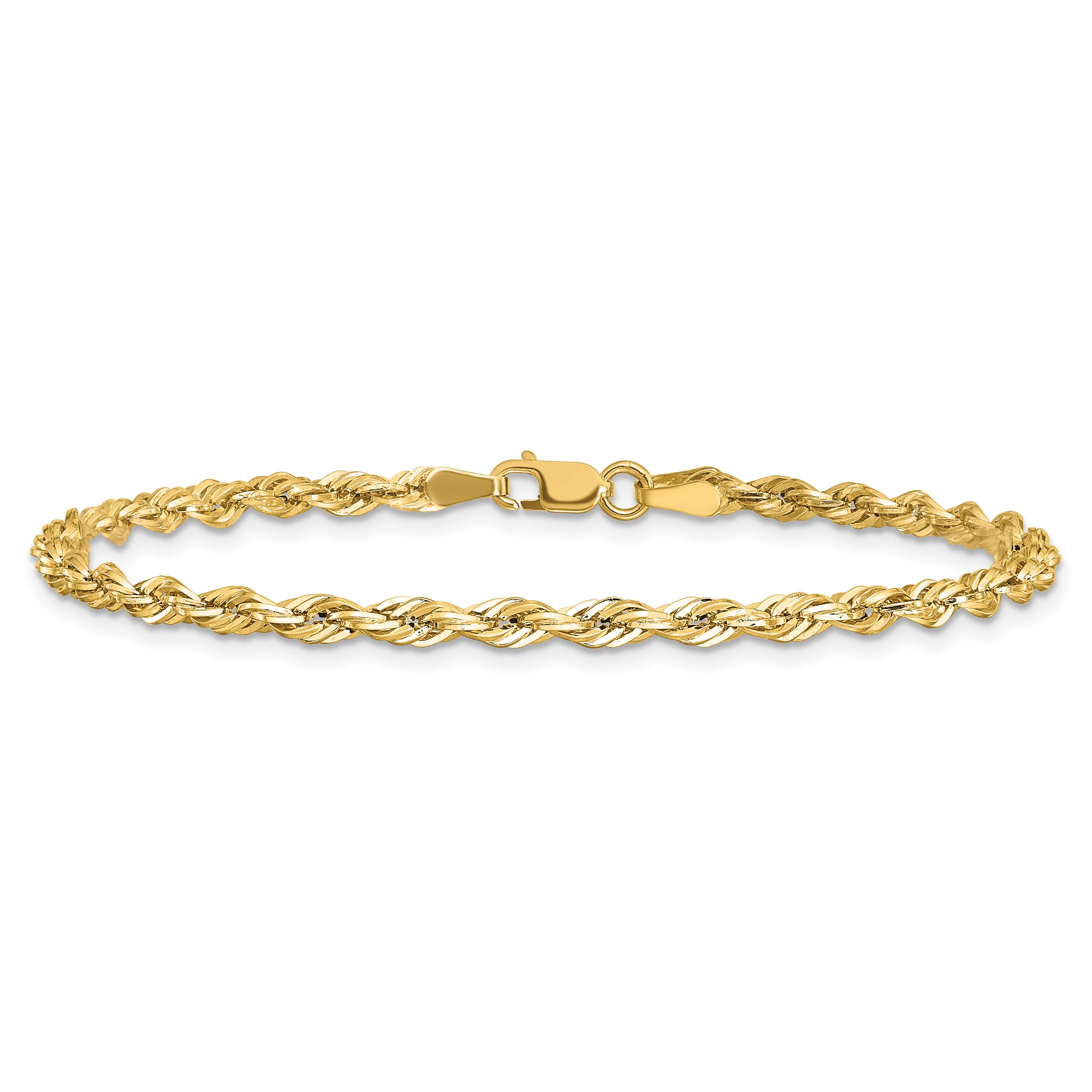 Pulsera de cuerda semisólida de 14ky y 3,0 mm - Image 3