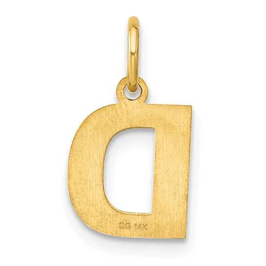 Dije Inicial de Letra D en Oro de 14k - Image 4