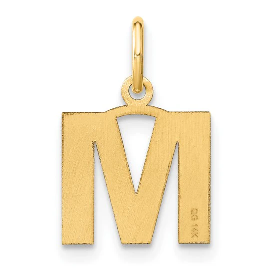 Colgante con Letra “M” en Oro Amarillo de 14K - Image 3