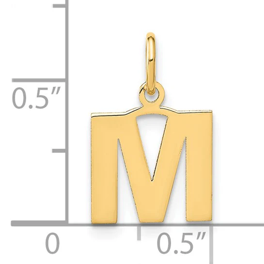 Colgante con Letra “M” en Oro Amarillo de 14K - Image 4