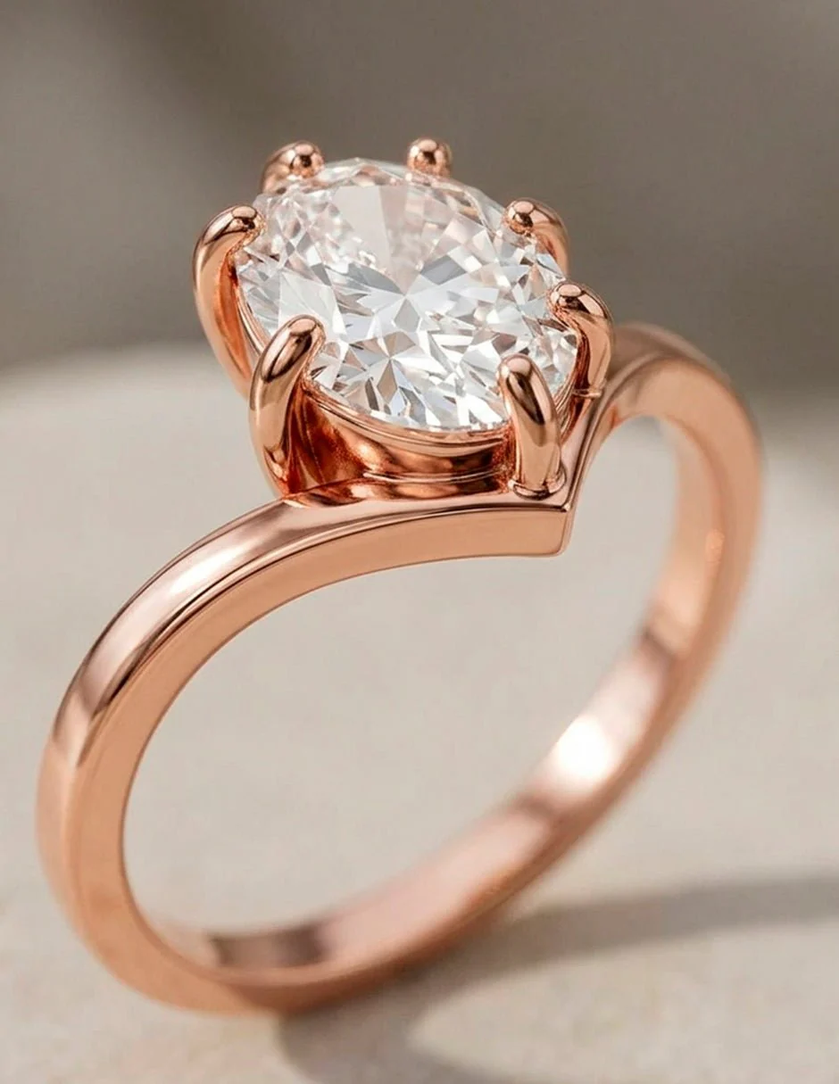 Anillo de compromiso - solitario - AMORE102-OV-LG - Image 19