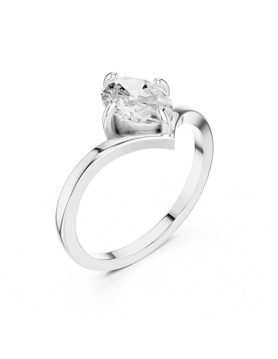 Anillo de compromiso - solitario - AMORE102-OV-LG - Image 4