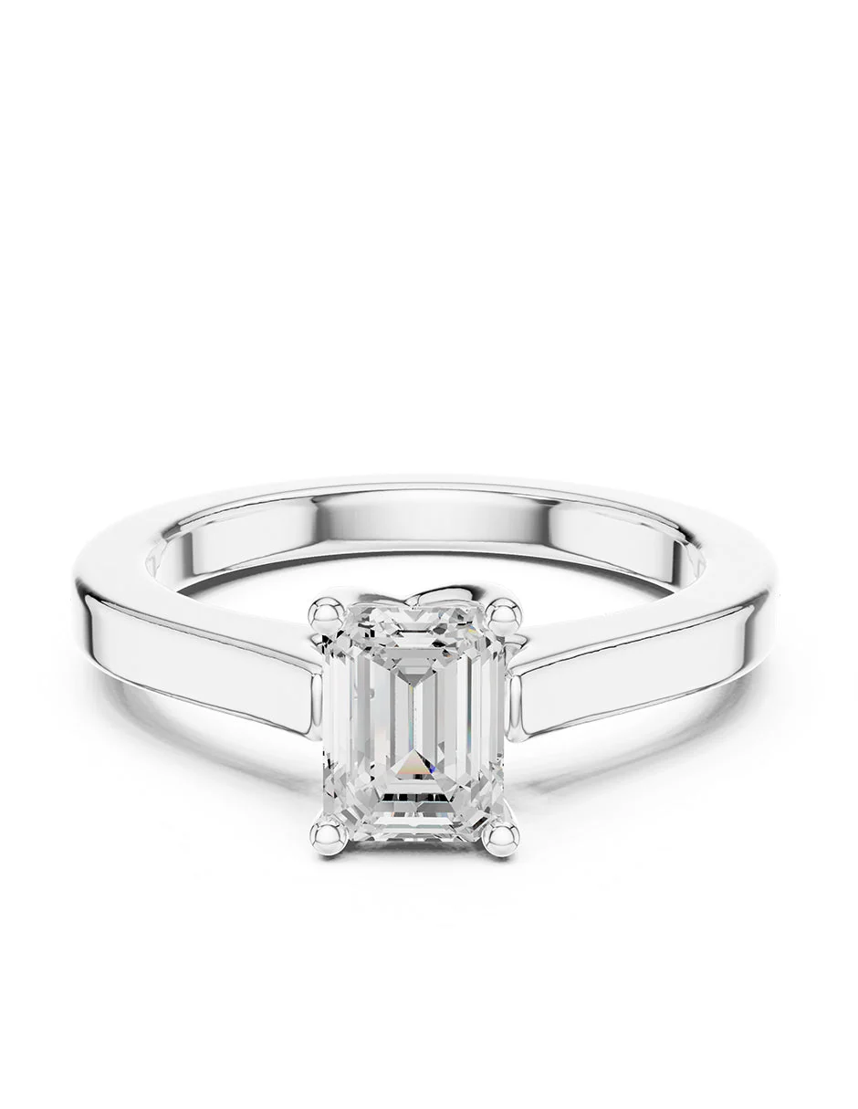 Anillo de compromiso - solitario - AMORE104-EM-LG