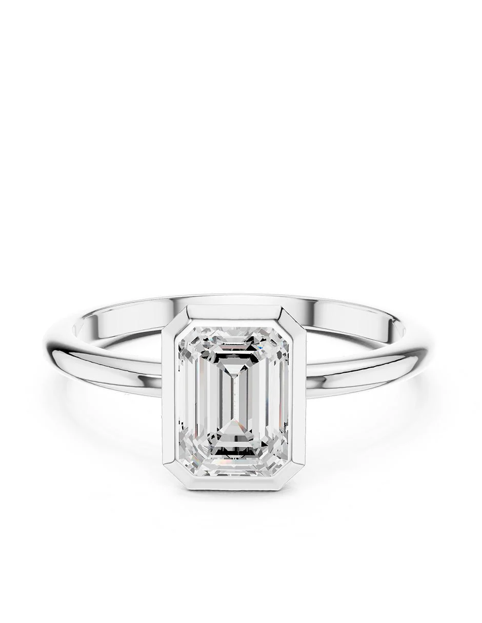 Anillo de compromiso - solitario - AMORE105-EM-LG