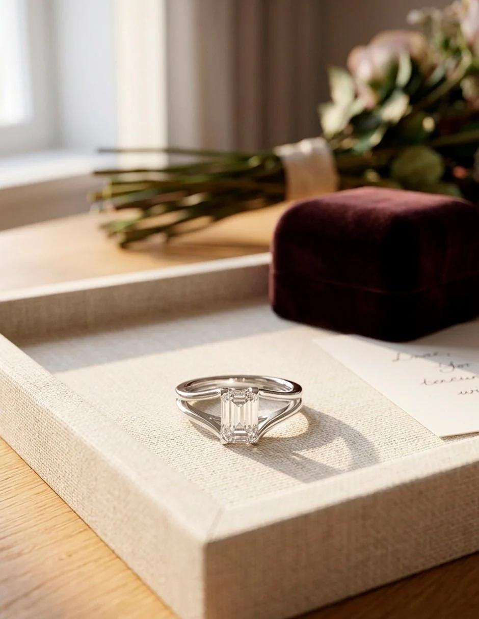 Anillo de compromiso - solitario - AMORE112-EM-LG - Image 16