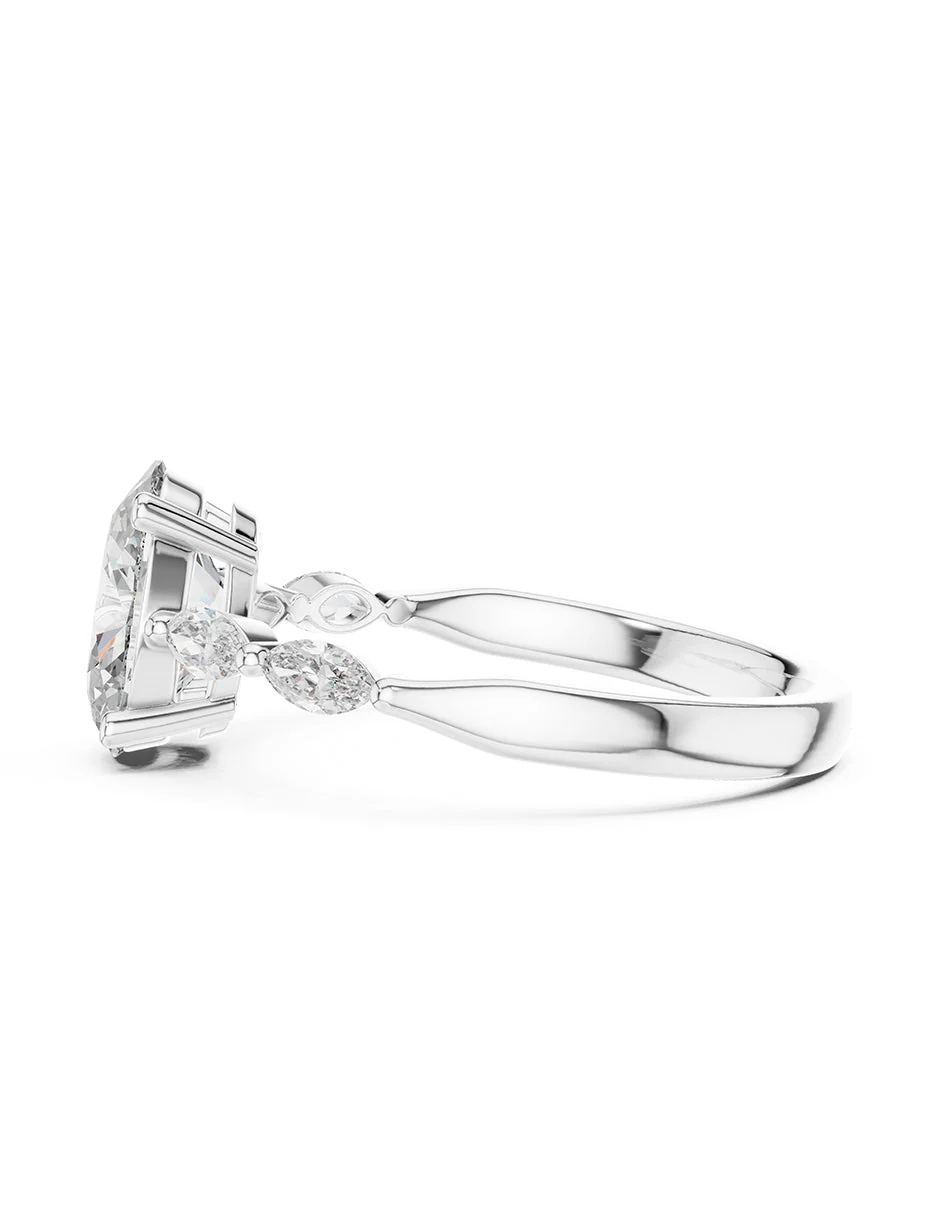 Montura para personalizar - piedras Laterales - AMORE118-OV - Image 2