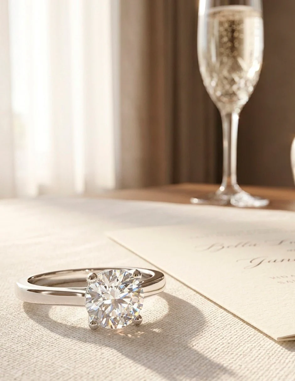Anillo de compromiso - solitario - AMORE12-RD-LG - Image 8