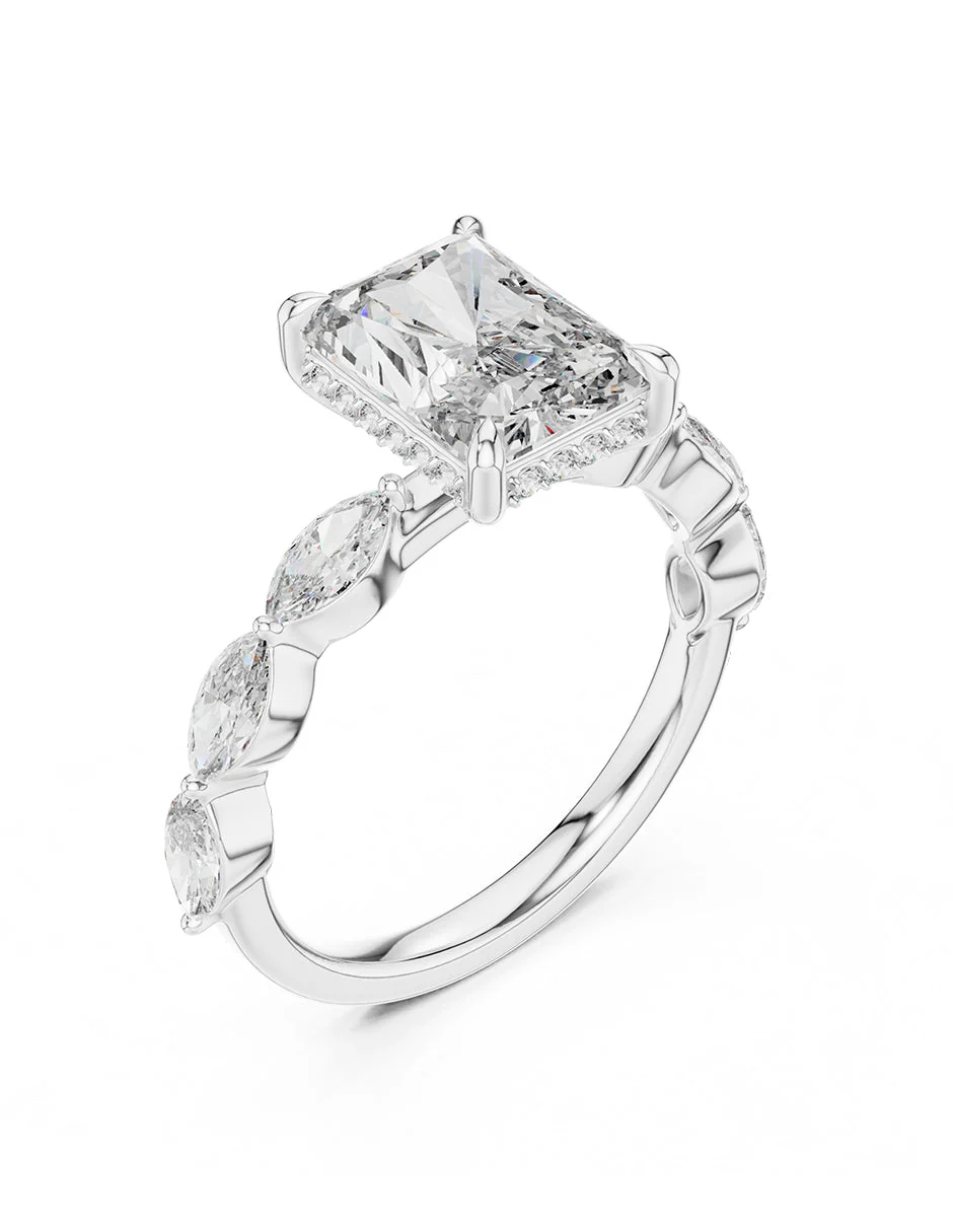 Montura para personalizar - piedras Laterales - AMORE120-EM - Image 4