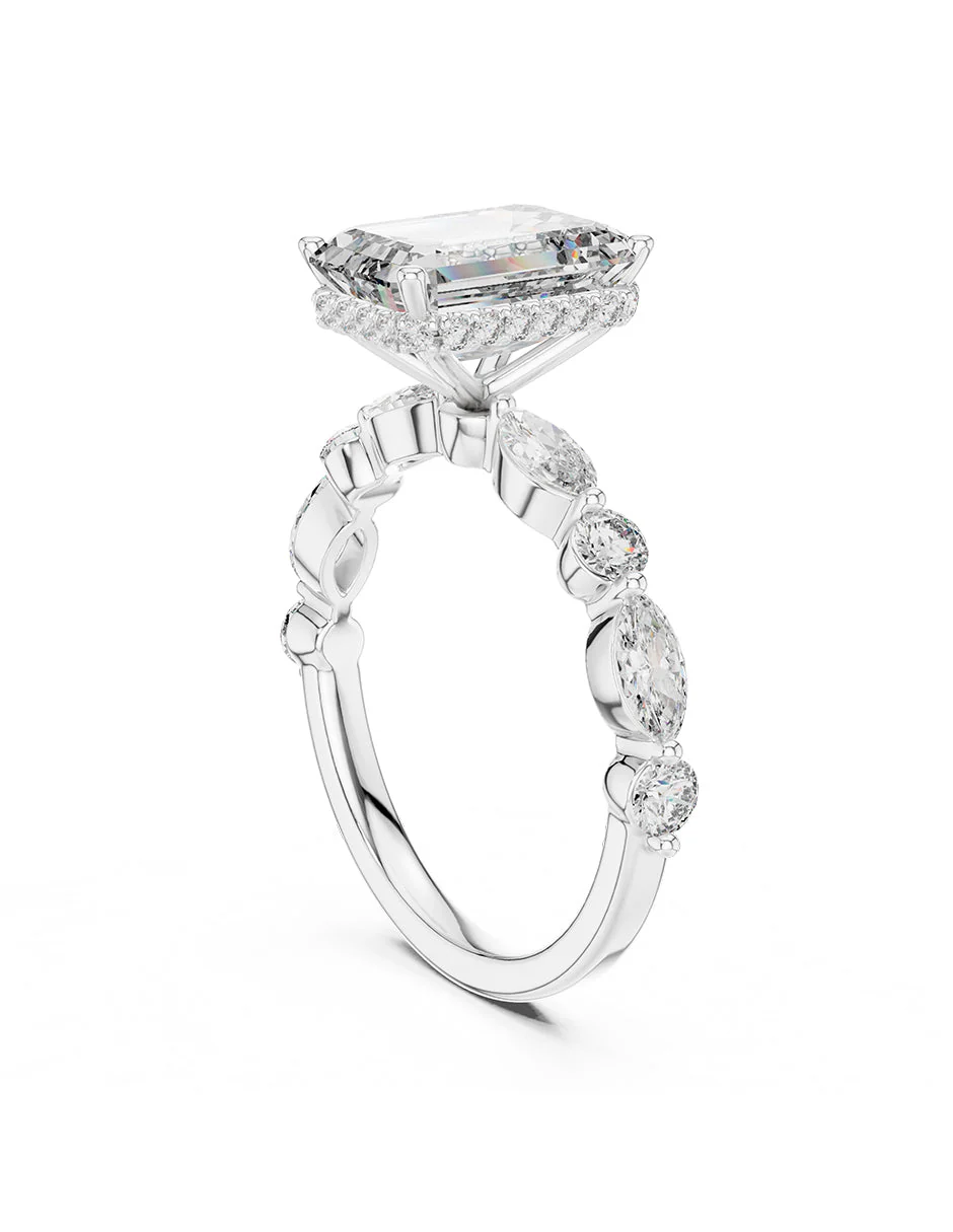 Montura para personalizar - piedras Laterales - AMORE123-EM - Image 3