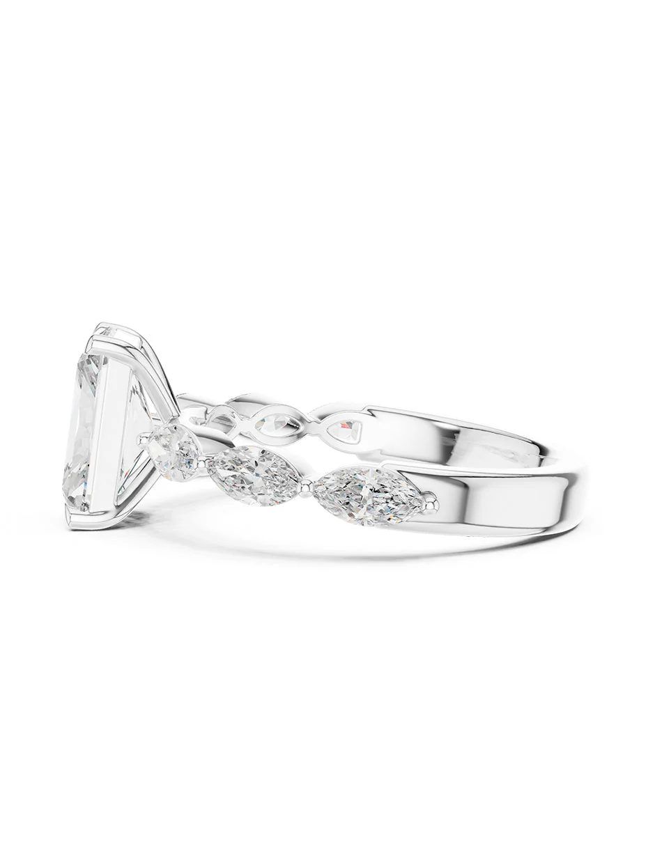 Montura para personalizar - piedras Laterales - AMORE131-EM - Image 2