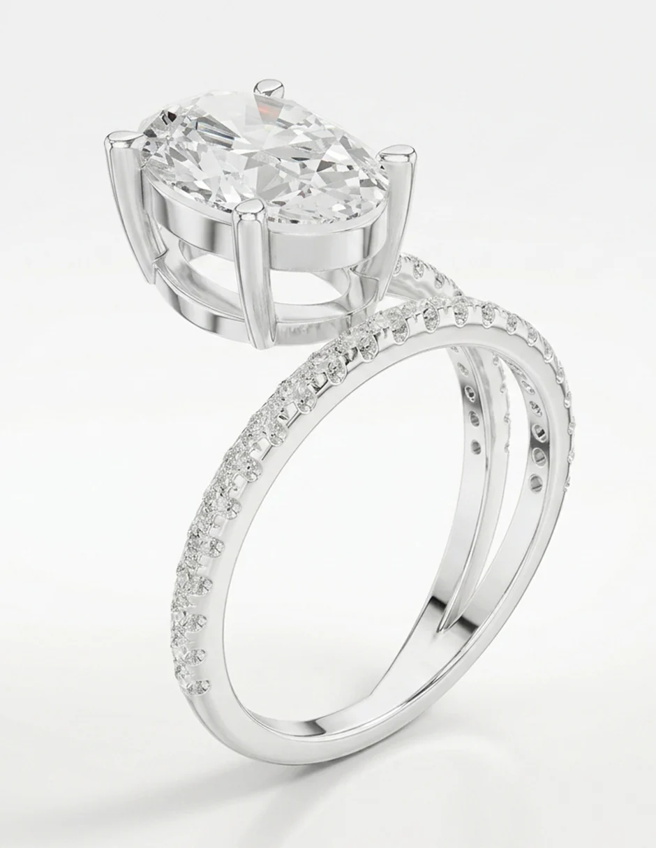 Montura para personalizar - piedras Laterales - AMORE134-OV - Image 13