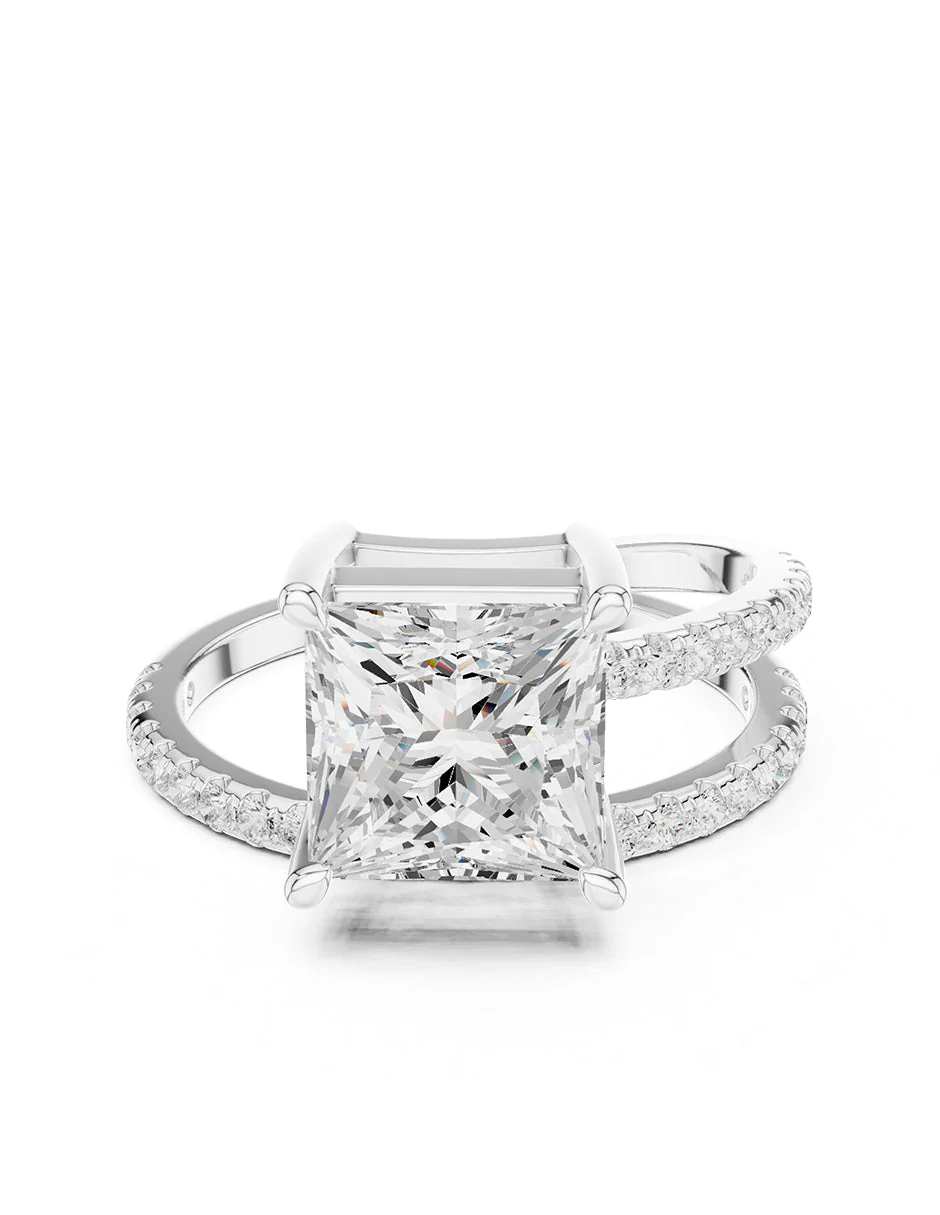 Montura para personalizar - piedras Laterales - AMORE134-PR