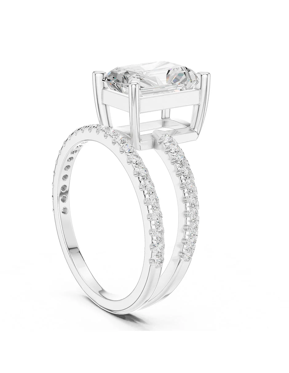 Montura para personalizar - piedras Laterales - AMORE134-RA - Image 3