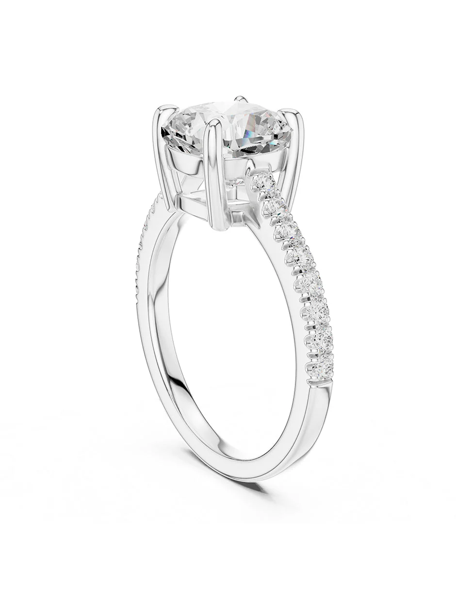 Montura para personalizar - piedras Laterales - AMORE137-CU - Image 3
