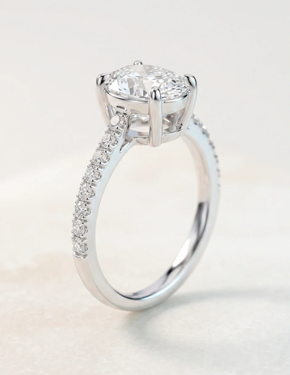 Montura para personalizar - piedras Laterales - AMORE137-OV - Image 15
