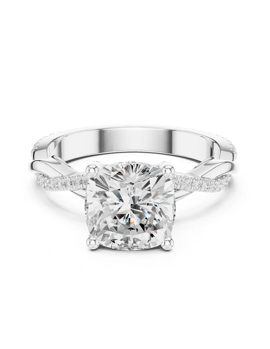 Montura para personalizar - piedras Laterales - AMORE157-CU