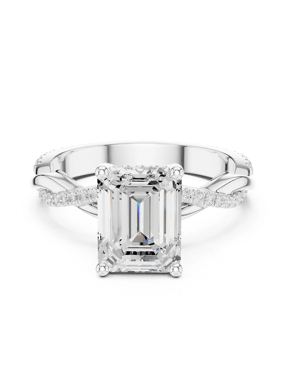 Montura para personalizar - piedras Laterales - AMORE157-EM