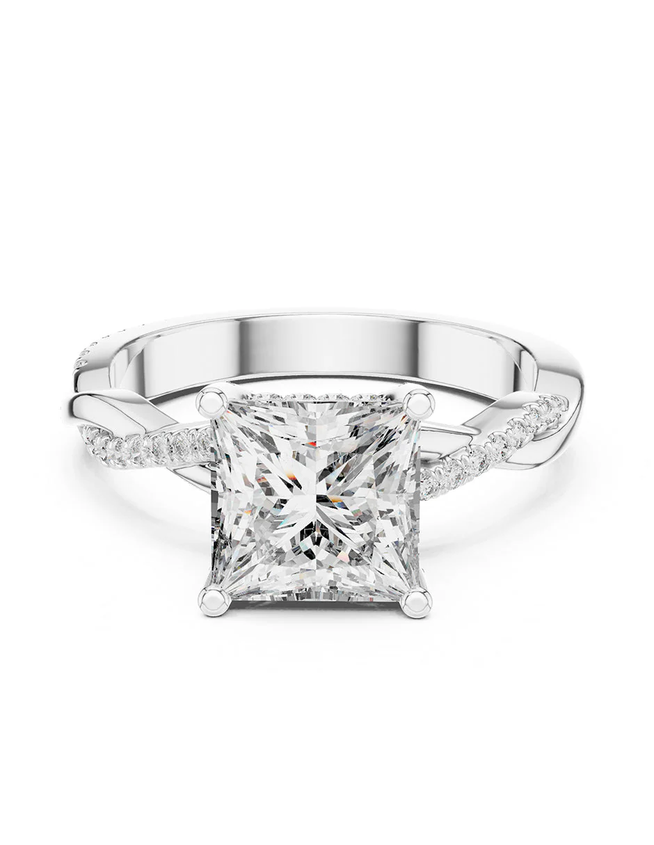 Montura para personalizar - piedras Laterales - AMORE157-PR