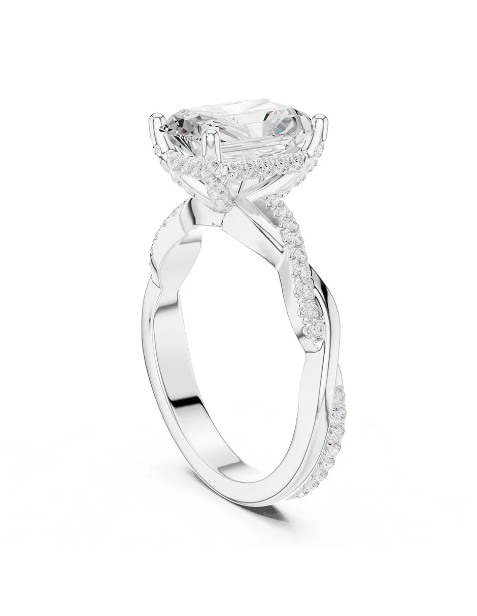 Montura para personalizar - piedras Laterales - AMORE157-RA - Image 3