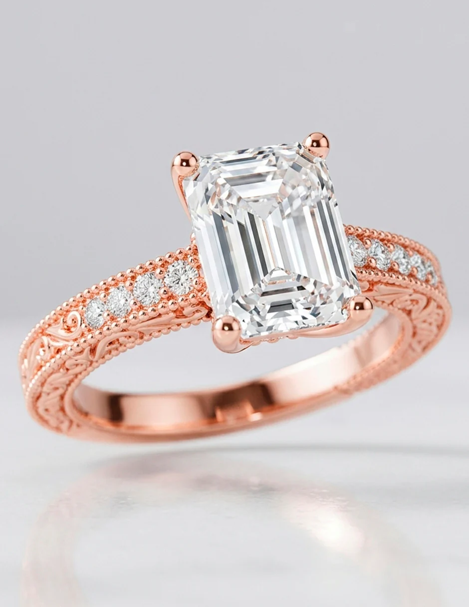 Montura para personalizar - piedras laterales - AMORE163-EM - Image 20