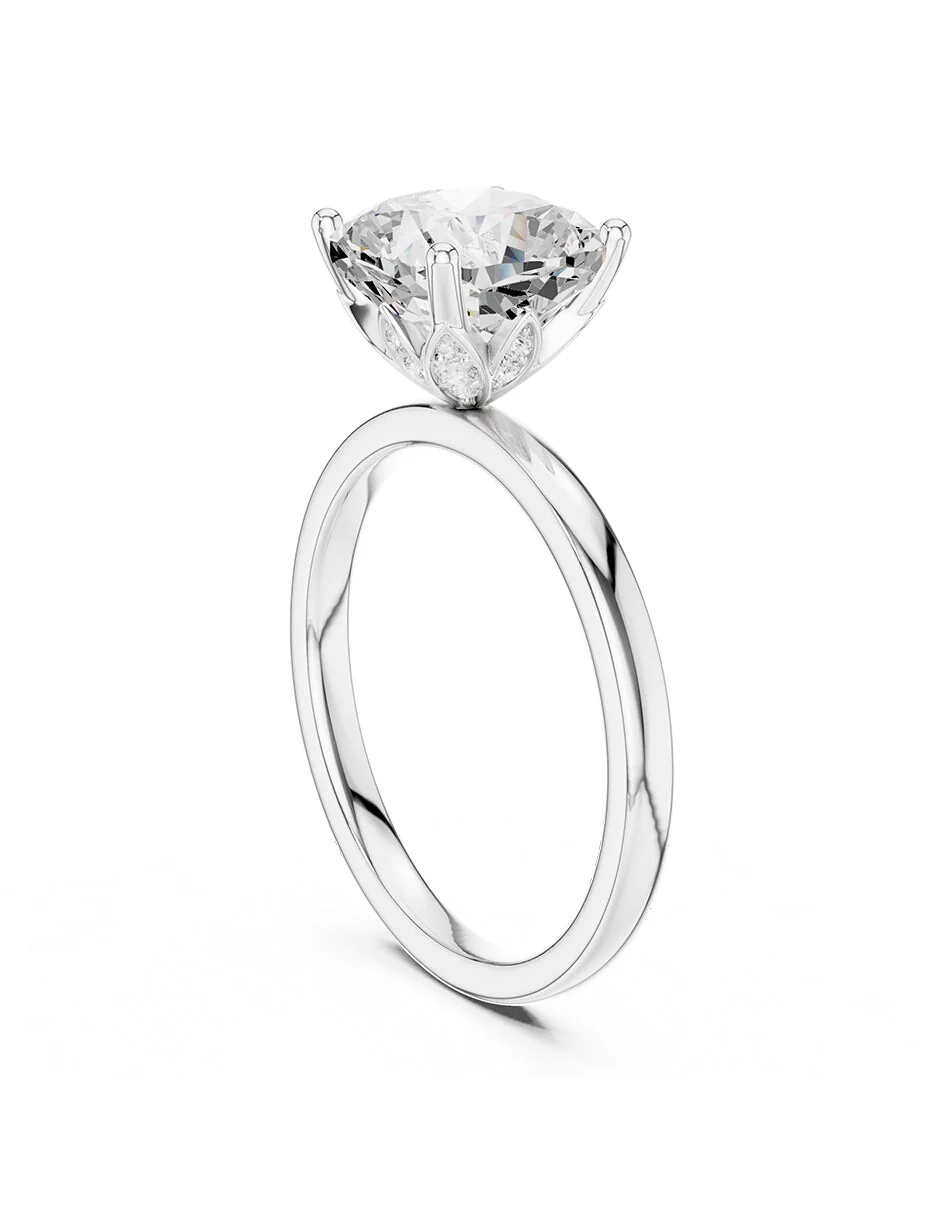 Montura para personalizar - piedras laterales - AMORE167-CU - Image 3