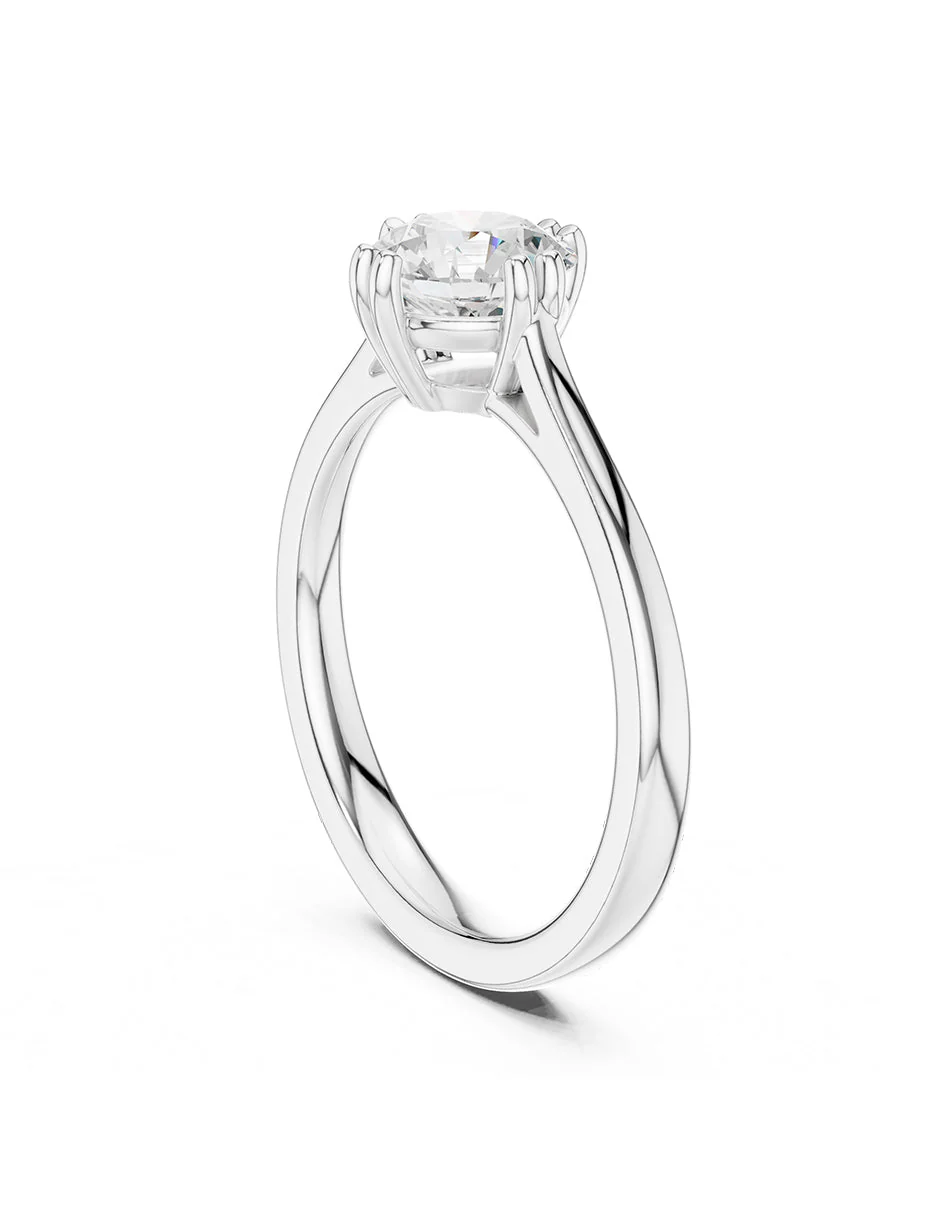 Anillo estilo solitario con diamante natural redondo 0.26 ct, color G, claridad VS2 - Image 4