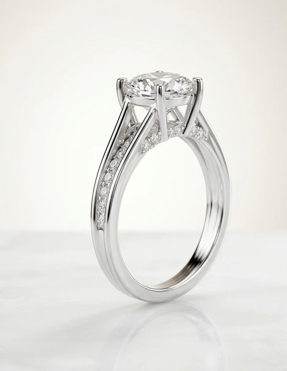 Montura para personalizar - piedras laterales - AMORE185-CU - Image 15