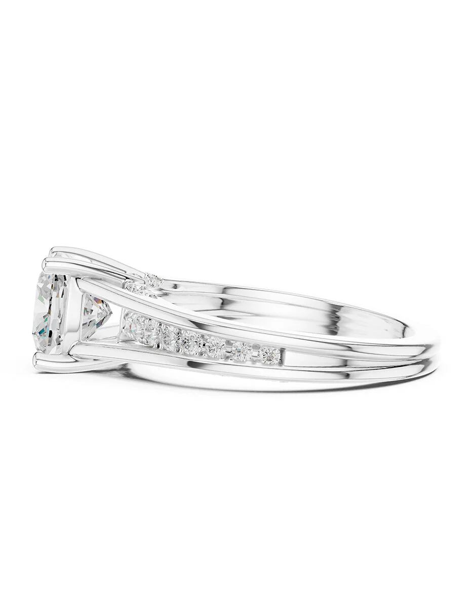Montura para personalizar - piedras laterales - AMORE185-CU - Image 2