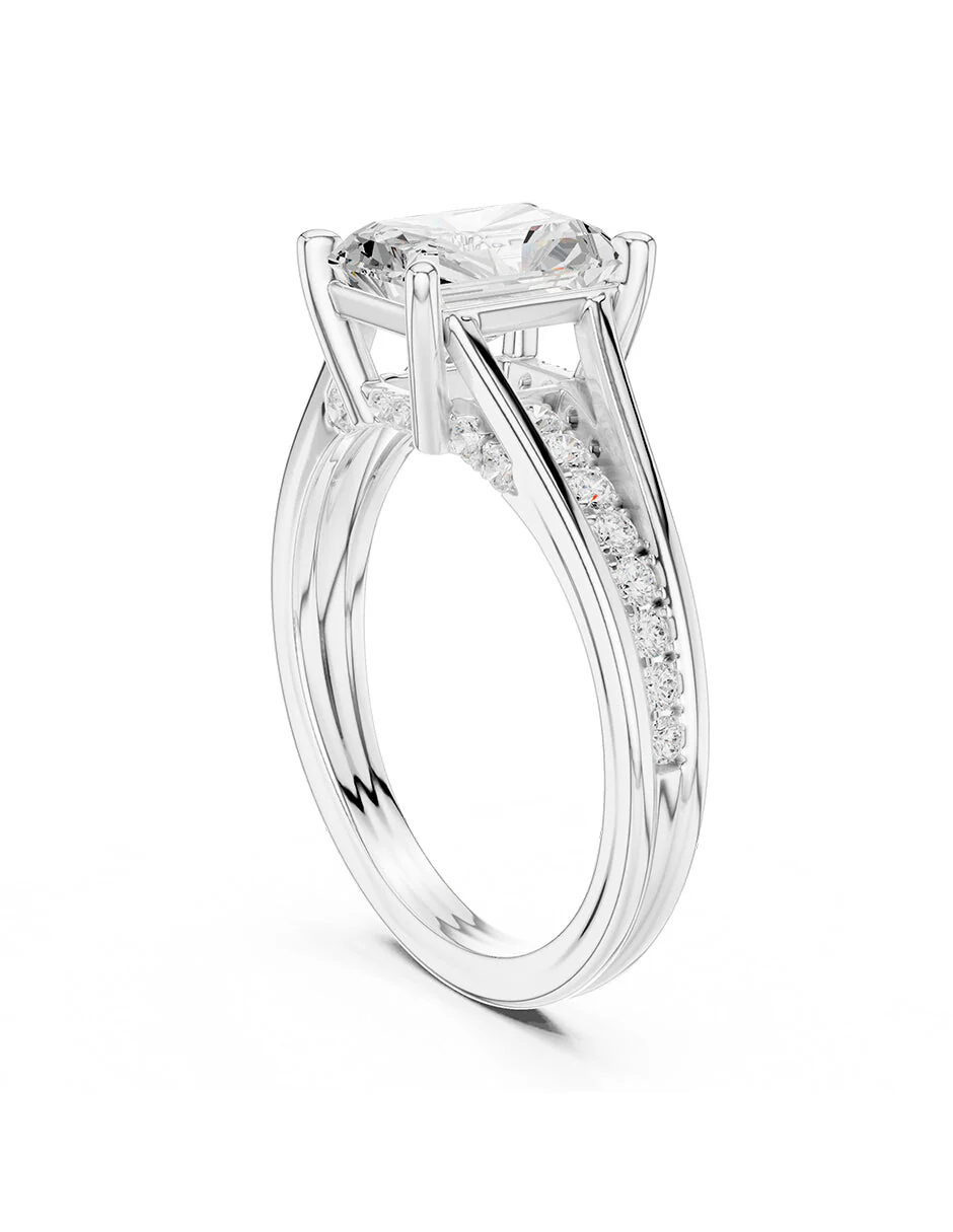 Montura para personalizar - piedras laterales - AMORE185-RA - Image 3