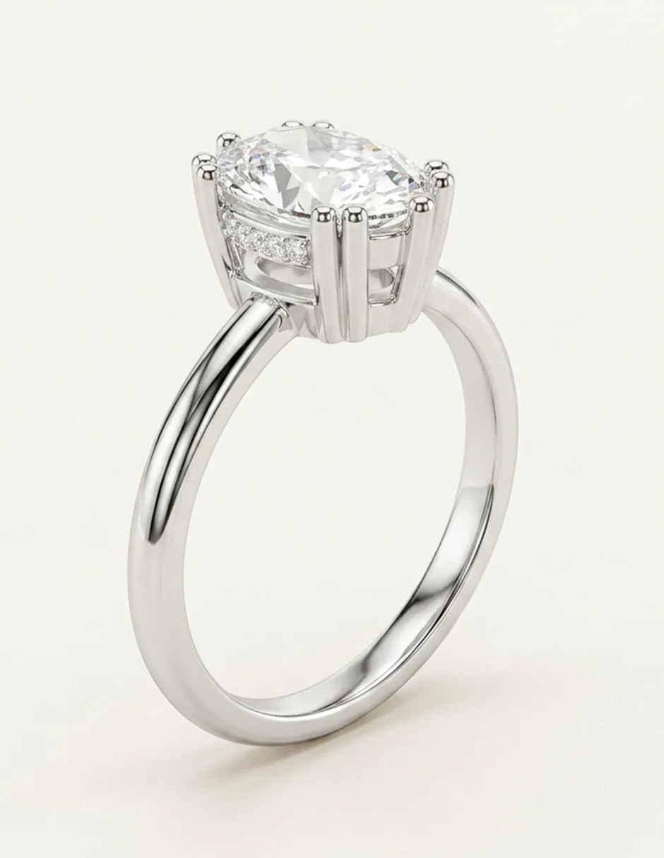 Montura para personalizar - piedras laterales - AMORE186-OV - Image 14