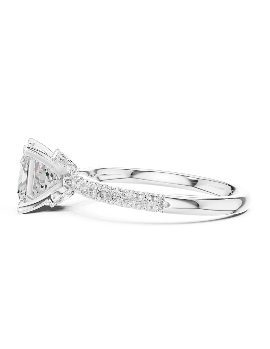 Montura para personalizar - piedras laterales - AMORE187-PR - Image 2