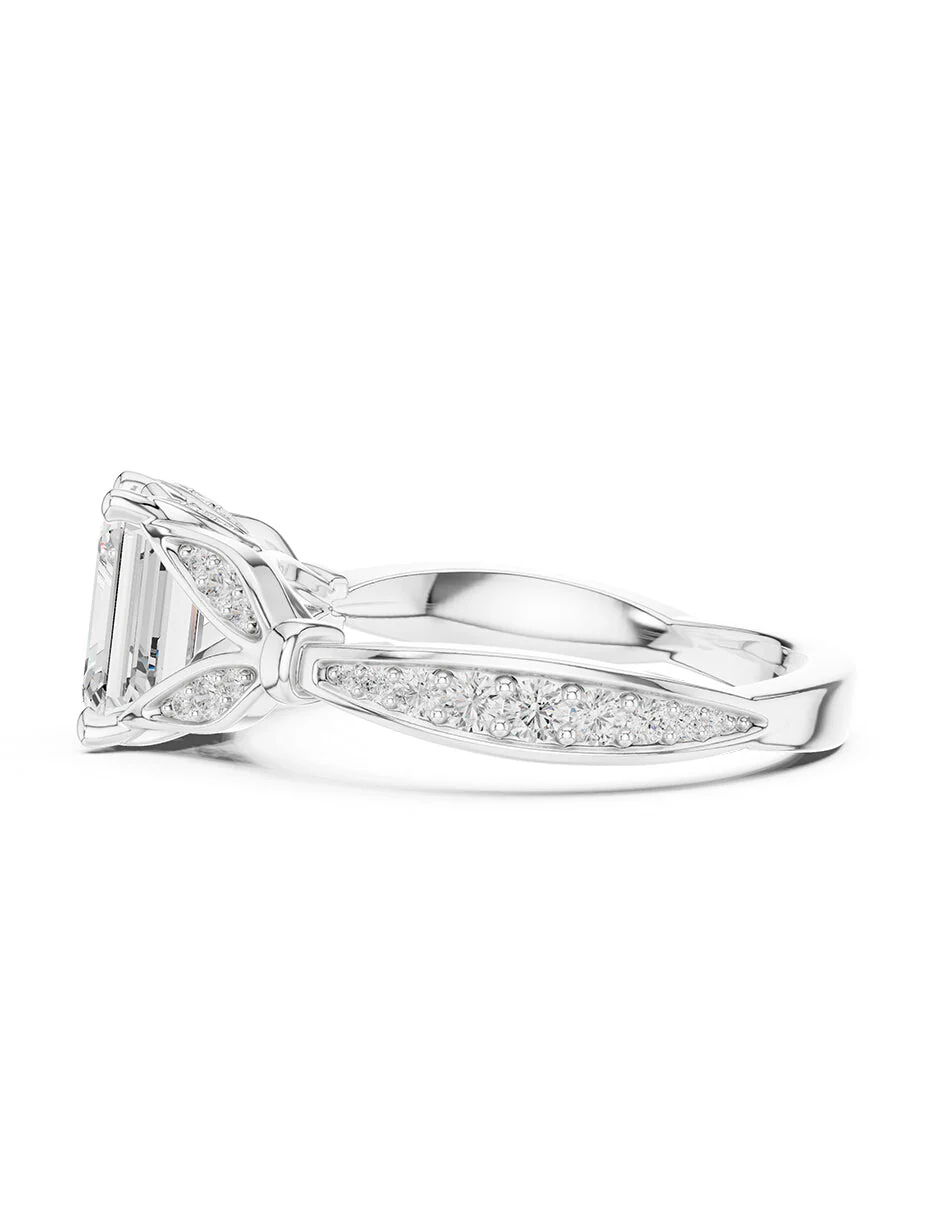 Montura para personalizar - piedras laterales - AMORE188-EM - Image 2