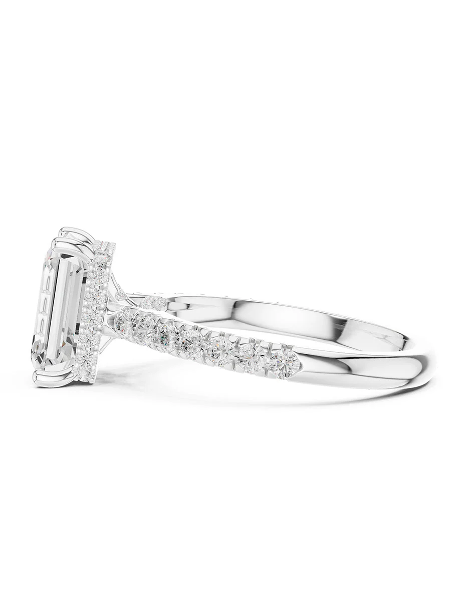 Montura para personalizar - piedras laterales - AMORE189-EM - Image 2