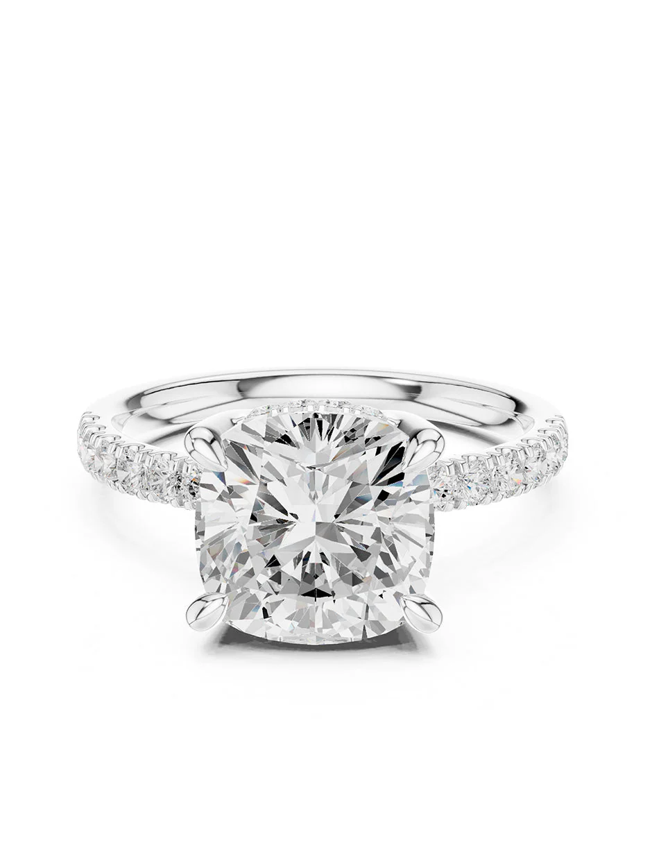Montura para personalizar - piedras laterales - AMORE190-CU