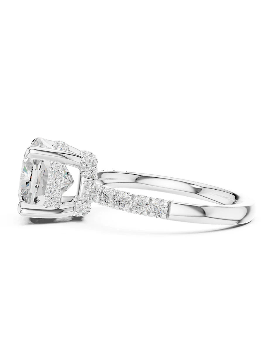 Montura para personalizar - piedras laterales - AMORE190-CU - Image 2