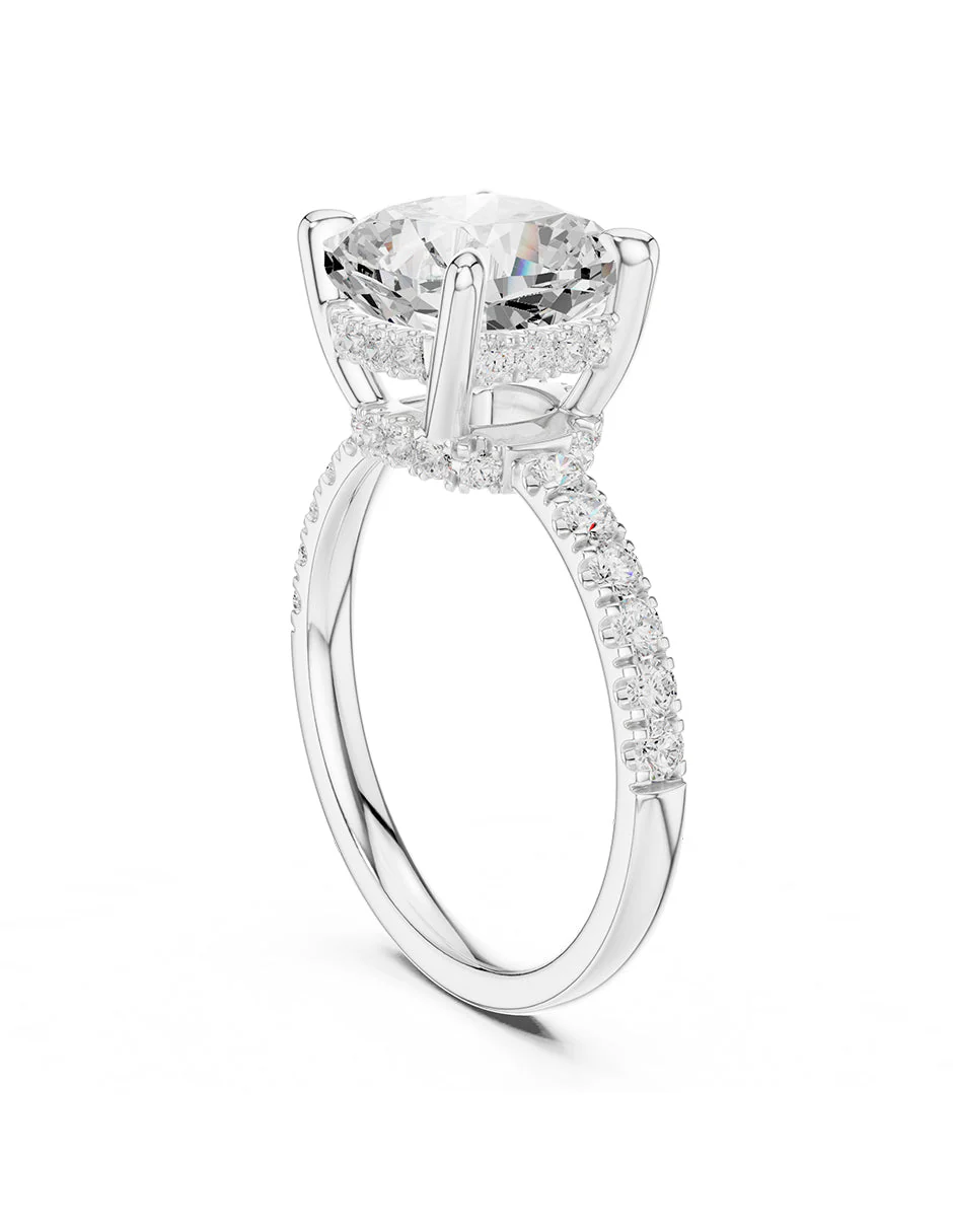 Montura para personalizar - piedras laterales - AMORE190-CU - Image 3
