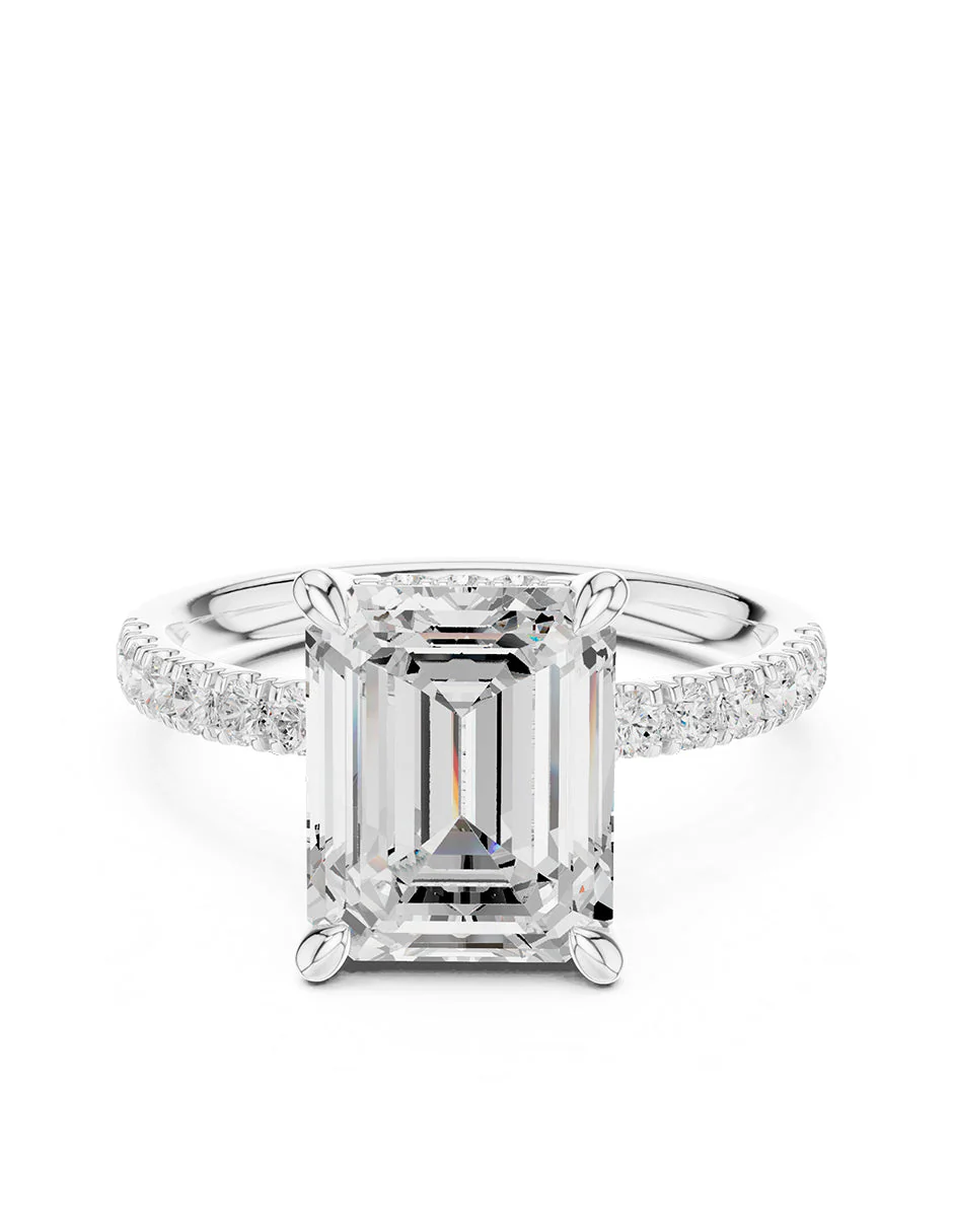 Montura para personalizar - piedras laterales - AMORE190-EM