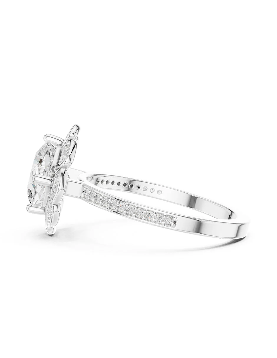 Montura para personalizar - piedras laterales - AMORE202-CU - Image 2