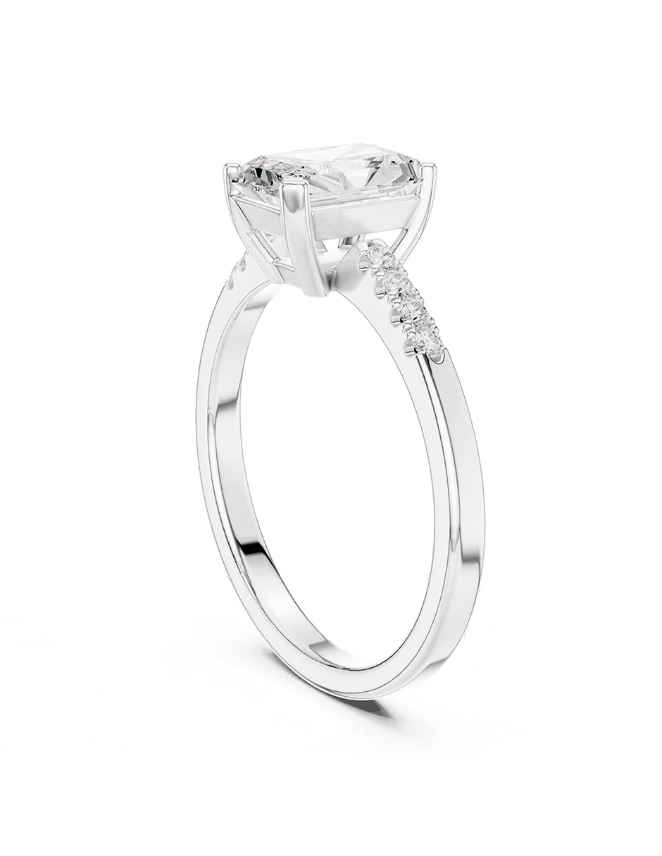 Montura para personalizar - piedras laterales - AMORE227-EM - Image 3