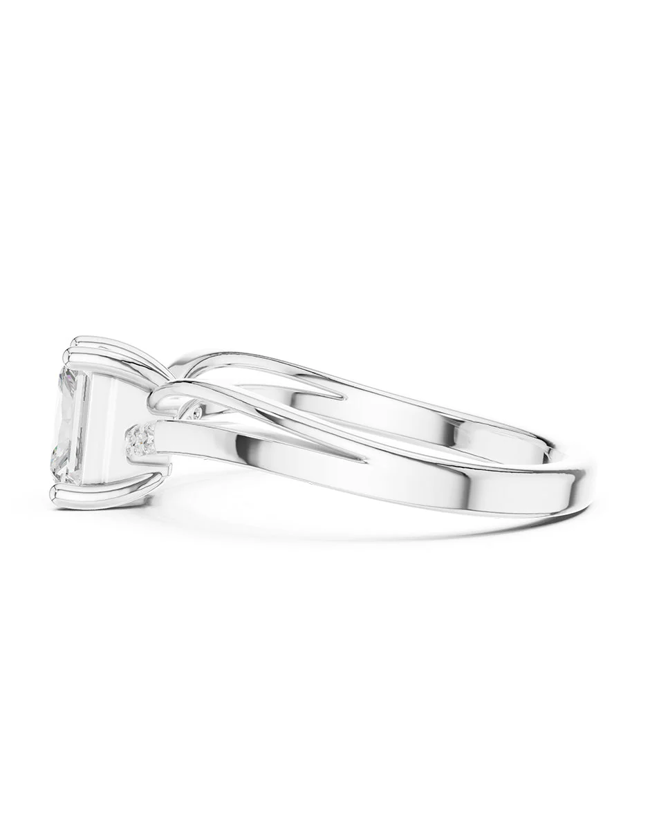 Montura para personalizar - piedras laterales - AMORE231-EM - Image 2