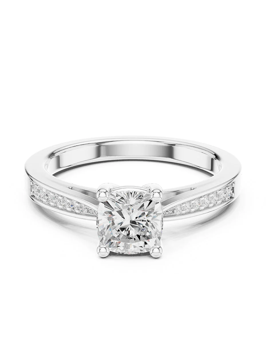 Montura para personalizar - piedras laterales - AMORE249-CU