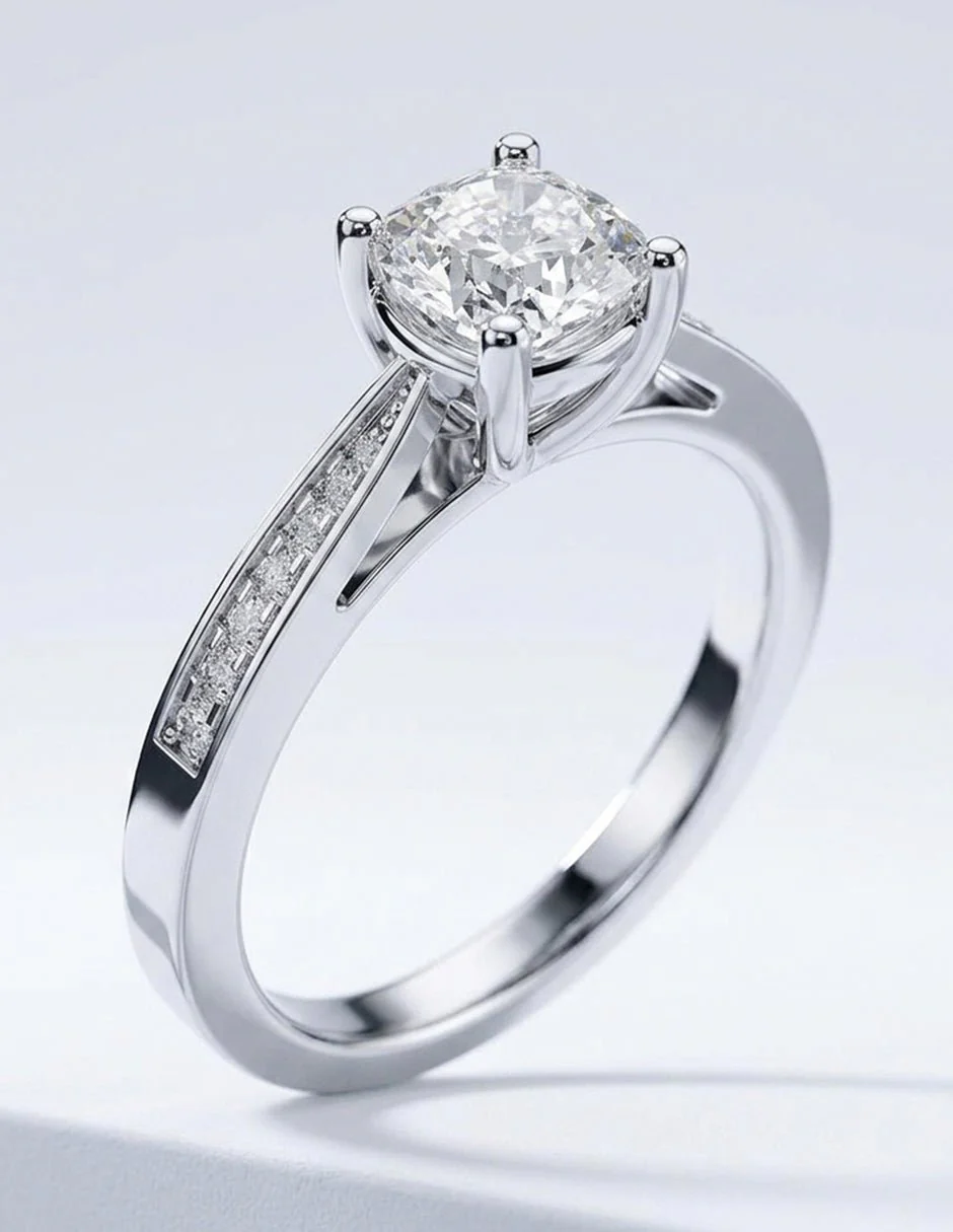 Montura para personalizar - piedras laterales - AMORE249-CU - Image 14