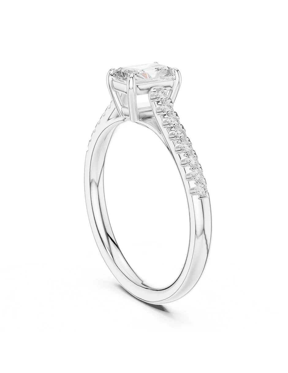 Montura para personalizar - piedras laterales - AMORE252-EM - Image 3